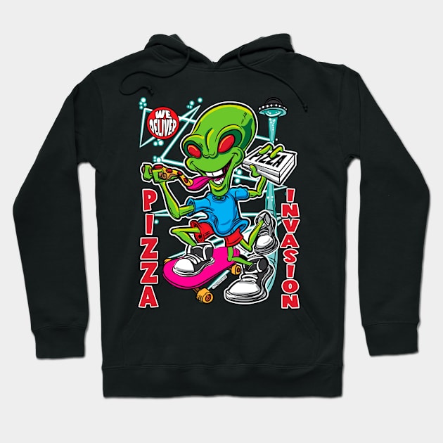 Pizza Invasion Hoodie by eShirtLabs